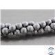 Perles semi précieuses en agate - Ronde/8 mm - Noir - Grade A