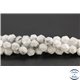 Perles semi précieuses en howlite - Pépite/6 mm - Blanc marbré