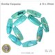 Perles semi précieuses en Howlite Turquoise - Tube/40 mm - Turquoise