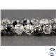 Perles semi précieuses en quartz rutile - Ronde/6 mm - Noir - Grade AA