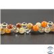 Perles semi précieuses en quartz rutile - Ronde/8 mm - Orange - Grade AA