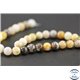 Perles semi précieuses en agate feuille de bambou - Ronde/6 mm