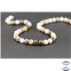 Perles semi précieuses en agate feuille de bambou - Ronde/8 mm