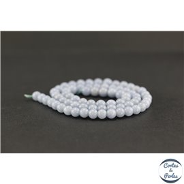 Perles en angélite - Rondes/6mm