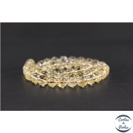 Perles semi précieuses en citrine - Ronde/8 mm