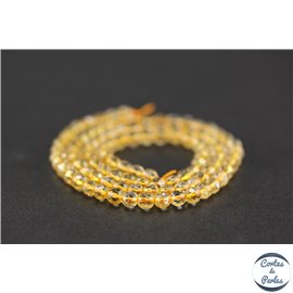 Perles facettées en citrine - Rondes/4mm