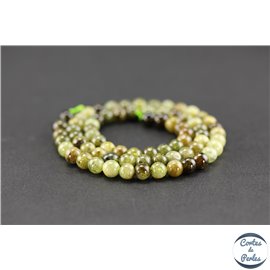 Perles en grenat vert - Rondes/6mm