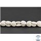 Perles semi précieuses en howlite - Ovale/10 mm