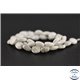 Perles semi précieuses en howlite - Ovale/10 mm
