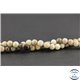 Perles semi précieuses en jaspe feuille d'argent - Ronde/6 mm