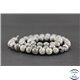 Perles en jaspe feuille d'argent - Rondes/8mm - Grade AB