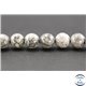 Perles en jaspe feuille d'argent - Rondes/8mm - Grade AB