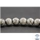 Perles en jaspe feuille d'argent - Rondes/8mm - Grade AB