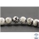 Perles en jaspe feuille d'argent - Rondes/8mm - Grade AB