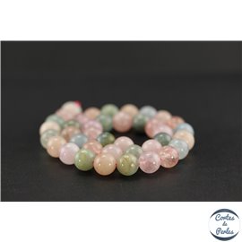 Perles en morganite - Rondes/10mm - Grade AB