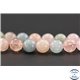 Perles semi précieuses en morganite - Ronde/10 mm - Grade AB