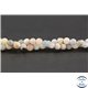 Perles semi précieuses en morganite - Ronde/4 mm - Grade AB