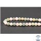 Perles semi précieuses en morganite - Ronde/6 mm - Grade AB