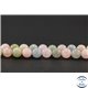 Perles semi précieuses en morganite - Ronde/8 mm - Grade AB