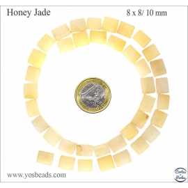 Perles en honey jade - Nuggets/10mm