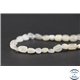 Perles semi précieuses en pierre de lune - Nuggets/6-12 mm - Blanc foggy