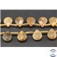 Perles semi précieuses en pierre de soleil - Goutte/14 mm