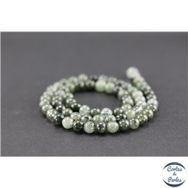 Perles en quartz rutile vert - Rondes/6mm