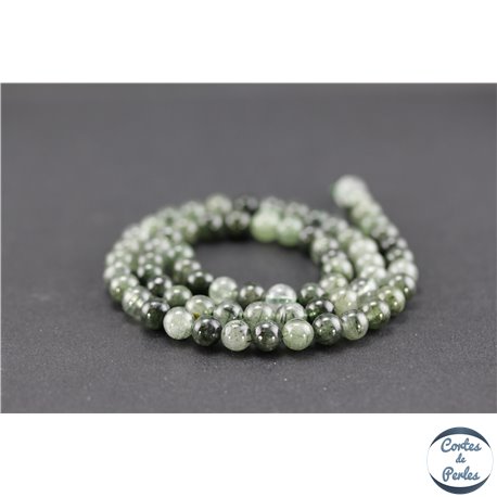 Perles en quartz rutile vert - Rondes/6mm