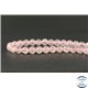 Perles semi précieuses en quartz rose de Madagascar - Ronde/8 mm - Grade AA