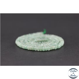 Perles facettées en aventurine verte - Roues/4mm