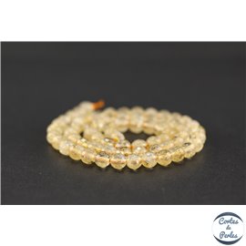 Perles facettées en citrine - Rondes/6mm