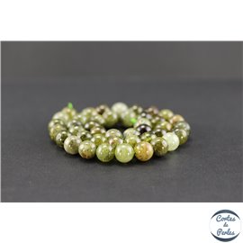 Perles semi précieuses en grenat vert - Ronde/10 mm