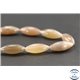 Perles semi précieuses en pierre de soleil - Grain de riz/10 mm