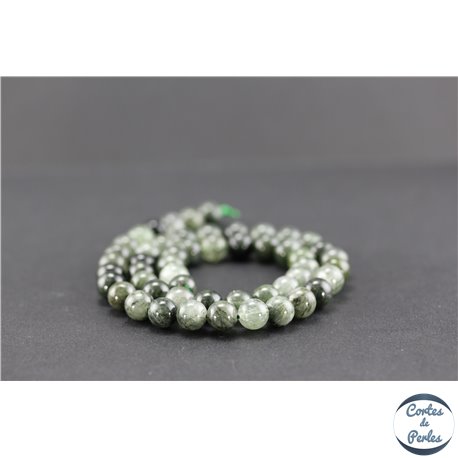 Perles en quartz rutile vert - Rondes/8mm