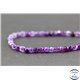 Perles semi précieuses en agate - Rondes/4 mm - Violet