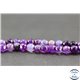 Perles semi précieuses en agate - Rondes/4 mm - Violet