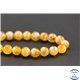 Perles semi précieuses en wheat agate - Rondes/8 mm - Saumon