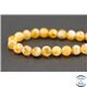 Perles semi précieuses en wheat agate - Rondes/8 mm - Saumon