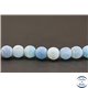 Perles semi précieuses en agate - Rondes/8 mm - Bleu ciel dépoli
