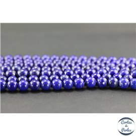 Perles en lapis lazuli d'Afghanistan - Rondes/8mm - Grade A