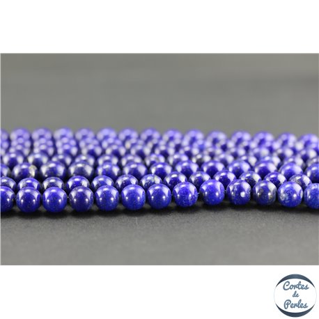 Perles en lapis lazuli d'Afghanistan - Rondes/8mm - Grade A