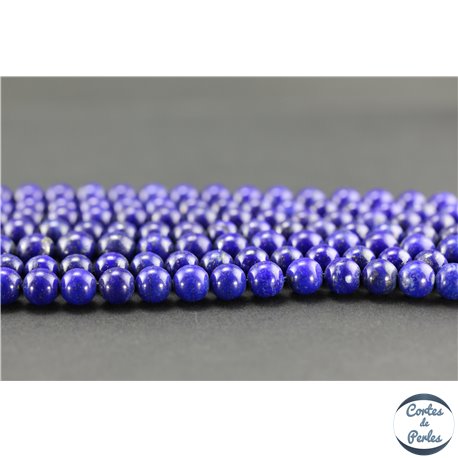 Perles en lapis lazuli d'Afghanistan - Rondes/8mm - Grade A