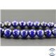 Perles semi précieuses en lapis lazuli d'Afghanistan - Ronde/9 mm