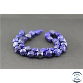 Perles semi précieuses en lapis lazuli d'Afghanistan - Pépite/10 mm