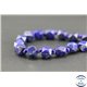 Perles semi précieuses en lapis lazuli d'Afghanistan - Pépite/10 mm