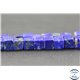 Perles semi précieuses en lapis lazuli d'Afghanistan - Cube/6,5 mm