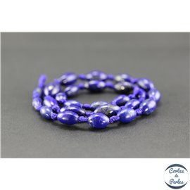 Perles en lapis lazuli d'Afghanistan - Grains de riz/9mm