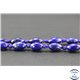 Perles semi précieuses en lapis lazuli d'Afghanistan - Grain de riz/9 mm