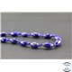 Perles semi précieuses en lapis lazuli d'Afghanistan - Grain de riz/9 mm