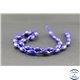 Perles semi précieuses en lapis lazuli d'Afghanistan - Grain de riz/9 mm